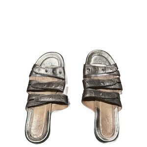 Sanita Silver Pewter Grey Sandals Size 41 / 10 GUC